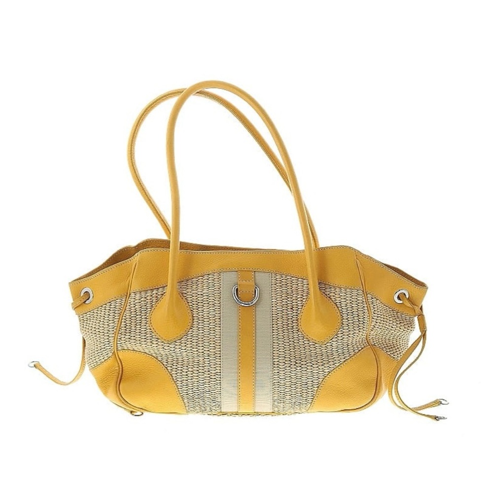 Prada raffia and leather Women's Bag Pre Loved